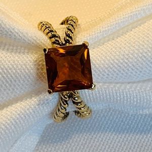 Lia Sophia Amber Crystal Ring